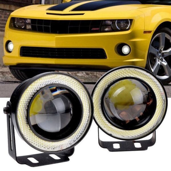 Luz LED antiniebla de 89 mm - Con halo COB, luz diurna, 3.5 pulgadas